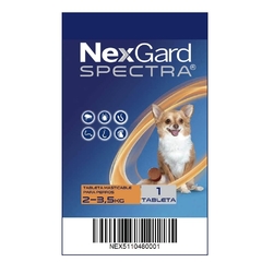 NexGard Spectra Antiparasitario para Perros de 2 a 3.5 Kgs Tableta
