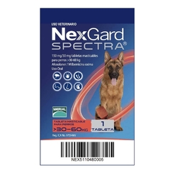 NexGard Spectra Antiparasitario para Perros de 30.1 a 60 Kgs Tableta