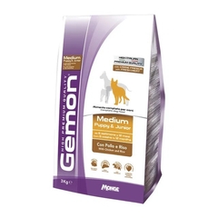 Comida para perro Gemon Medium Puppy y Junior Pollo Y Arroz 3 Kgs