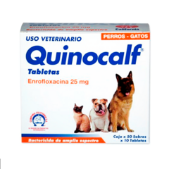 Quinocalf 25 mg Antibiótico Blister x 10 Unidades