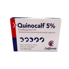 Quinocalf 5% Antibiótico Inyectable x 10 ml (3 frascos)