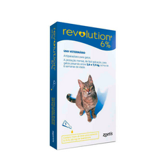 Revolution 6% Gatos de 2.6 a 7.5 kg (Azul) Solución Tópica Desparasitante