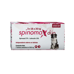 Spinomax Dúo Antipulgas para Perros de 18 a 36 Kg. Tabletas Masticables