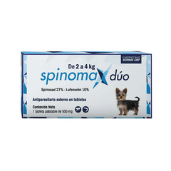 Spinomax Dúo Antipulgas para Perros de 2 a 4 Kg. Tabletas Masticables