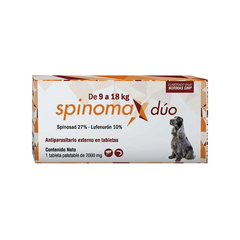 Spinomax Dúo Antipulgas para Perros de 9 a 18 Kg. Tabletas Masticables