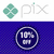 Placa pague com PIX - tons de azul - comprar online