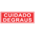 Adesivo Cuidado Degraus - fundo vermelho