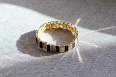 10026 Pulseira Bicolor Dourado e Preto