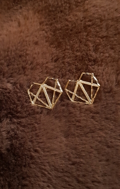 Brinco Diamante Banhado Ouro 18k - comprar online