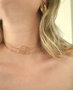 Choker Fios Torcidos Banho Ouro 18k - comprar online