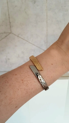 Bracelete Articulado Banho Ouro e Prata - comprar online