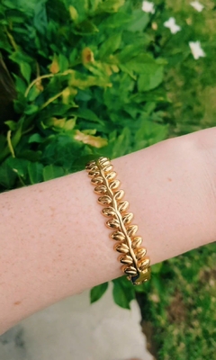 Bracelete Folhas em Banho Ouro 18k - comprar online