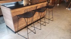 Banqueta Bertoia Negra con Almohadón - tienda online