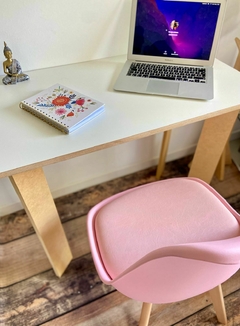 COMBO ESCRITORIO ESCANDINAVO AGATA + SILLA TULIP ROSA - tienda online