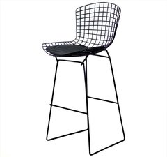 Banqueta Bertoia Negra con Almohadón