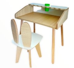Pupitre escritorio para niños + banquito Conejo