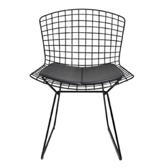 Silla Bertoia Negra con Almohadón