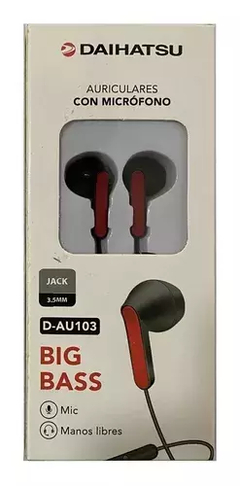 Auriculares D-AU103-BR Daihatsu In-Ear con cable, manos libres y microfono - comprar online