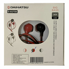 Auriculares D-AU106-BR Daihatsu In-Ear con cable, manos libres y microfono - comprar online