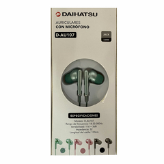 Auriculares D-AU107-GN Daihatsu In-Ear con cable, manos libres y microfono - comprar online