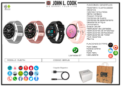 Imagen de Reloj John L. Cook smartwatch Modelo Austin malla de Silicona