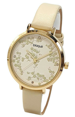 Reloj Blaquè BQ215D Malla De Cuero Dorado.