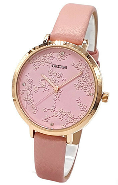 Reloj Blaquè BQ215R para dama Malla de cuero Rosa.