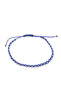 Pulsera 27049-44727 Ajustable de Cordon azul Tejido con Bolitas