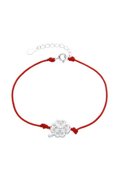 Pulsera 34215-55355 Pulsera de Cordon rojo con Dije de Trebol