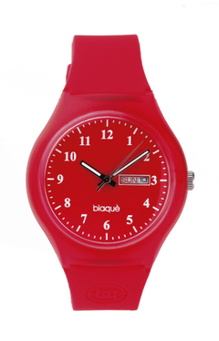 Reloj Blaquè BQ-171RJ Malla de caucho rojo con doble calendario