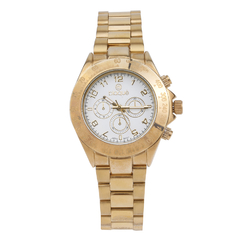 Reloj Blaquè BQ074D1 para dama Malla de metal dorado fondo blanco