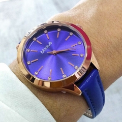 Reloj Blaquè BQ236AR malla de Cuero Azul para dama