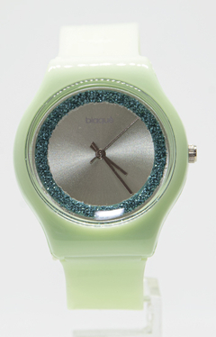 Reloj Blaquè BQ194AQ Malla Plàstica Verde Agua Cuadrante Glitter