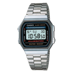 Reloj Casio A168WA-1W Vintage digital plateado Unisex - comprar online