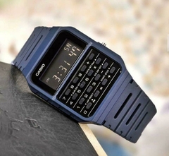 Reloj Casio CA53WF-2B Vintage data bank digital con Calculadora caucho azul WR