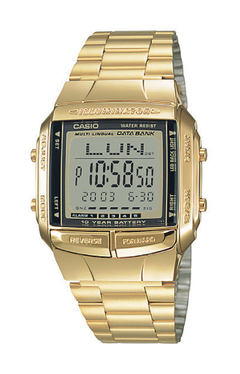Reloj Casio DB360G-9A Vintage data bank digital de acero dorado WR en internet