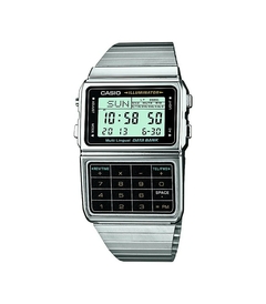 Reloj Casio DBC611-1D Vintage data bank digital con Calculadora acero plateado WR - comprar online
