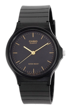 Reloj Casio MQ24-1E malla de caucho negro con indicadores Unisex WR - comprar online
