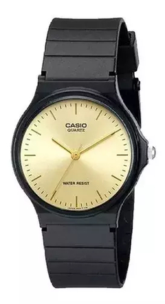 Reloj Casio MQ24-9E malla de caucho negro con indicadores Unisex WR - comprar online