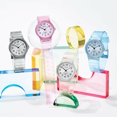 Reloj Casio MQ24S-2B malla de caucho celeste Unisex WR - BRAINE JOYAS Y RELOJES