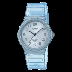 Reloj Casio MQ24S-2B malla de caucho celeste Unisex WR - comprar online