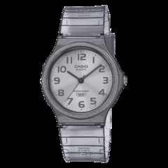 Reloj Casio MQ24S-8B malla de caucho gris Unisex WR en internet