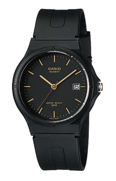 Reloj Casio MW59-1E malla de caucho negro caballero con calendario WR en internet
