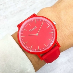 Reloj Feraud FE-030 Malla caucho Rojo dama