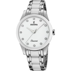 Reloj Festina F20499.1 para dama malla de metal y cerámica