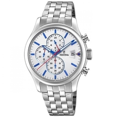 Reloj Festina Hombre F20374.1 Timeless cronógrafo, calendario, sumergible malla de acero