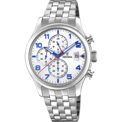 Reloj Festina Hombre F20374.4 Timeless cronógrafo, calendario, sumergible malla de acero