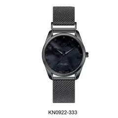 Reloj Knock Out KN0922-333 malla de metal tejido negro para dama