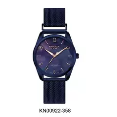 Reloj Knock Out KN0922-358 malla de metal tejido azul para dama