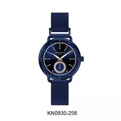 Reloj Knock Out KN0930-258 malla de metal tejido azul para dama